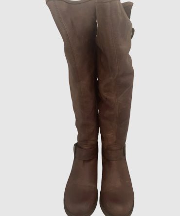 LYNET BROWN LEATHER BOOTS - SM REBOOTED