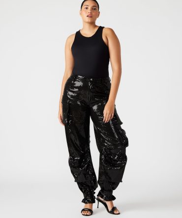 DUO SEQUIN PANT BLACK - SM REBOOTED