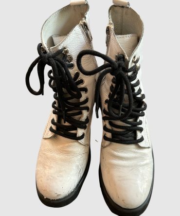 GENEVA WHITE COMBAT BOOTS - SM REBOOTED