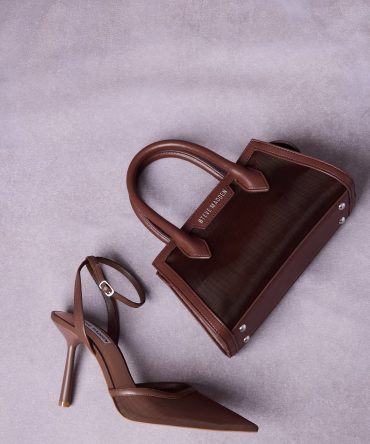 ALLIANCE HEEL AND PEACHY BAG BROWN MESH BUNDLE