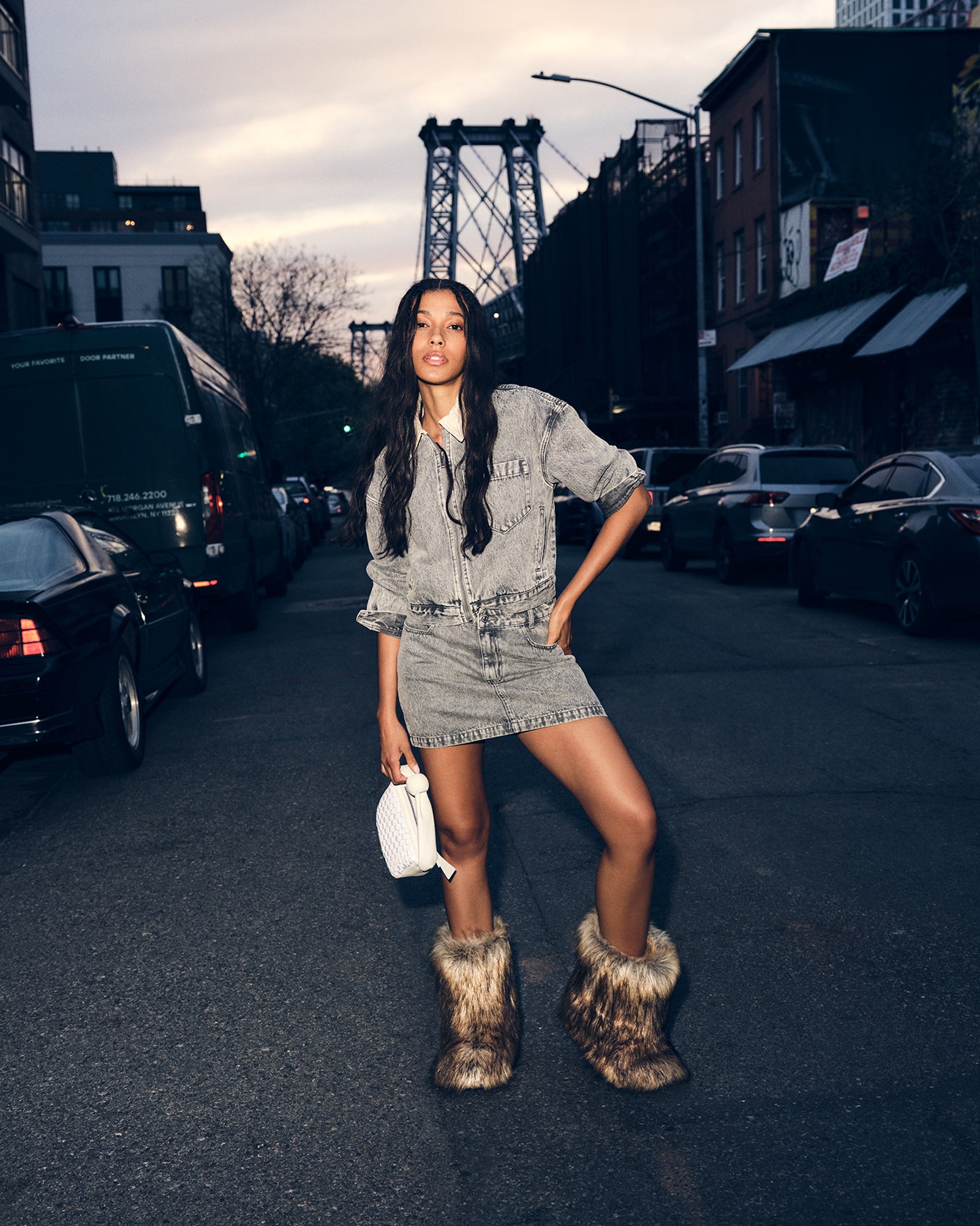 ABACO DENIM SKIRT LIGHT GREY - Image 5