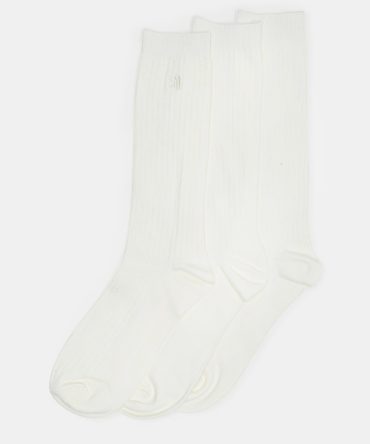 CASUAL HIGH CREW SOCKS IVORY