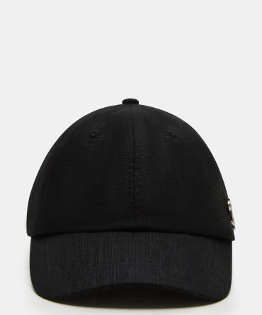 LINEN BASEBALL CAP BLACK
