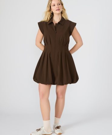 DYANNE DRESS DARK ESPRESSO