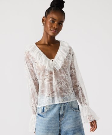 HAMPTON LACE BLOUSE WHITE