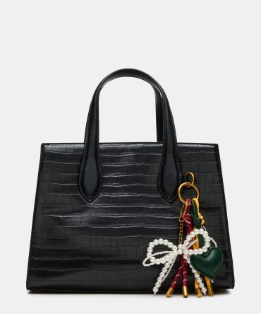 CALLEB BAG BLACK CROCODILE
