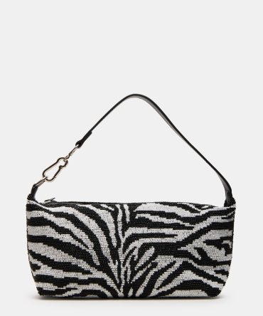 EMERSYN BEADED BAG ZEBRA
