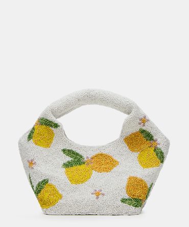 KINSLEY BEADED BAG LEMON