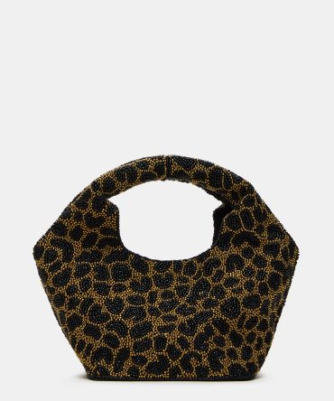 KINSLEY BEADED BAG LEOPARD