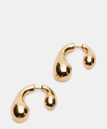 FRONT/BACK TEARDROP EARRINGS GOLD