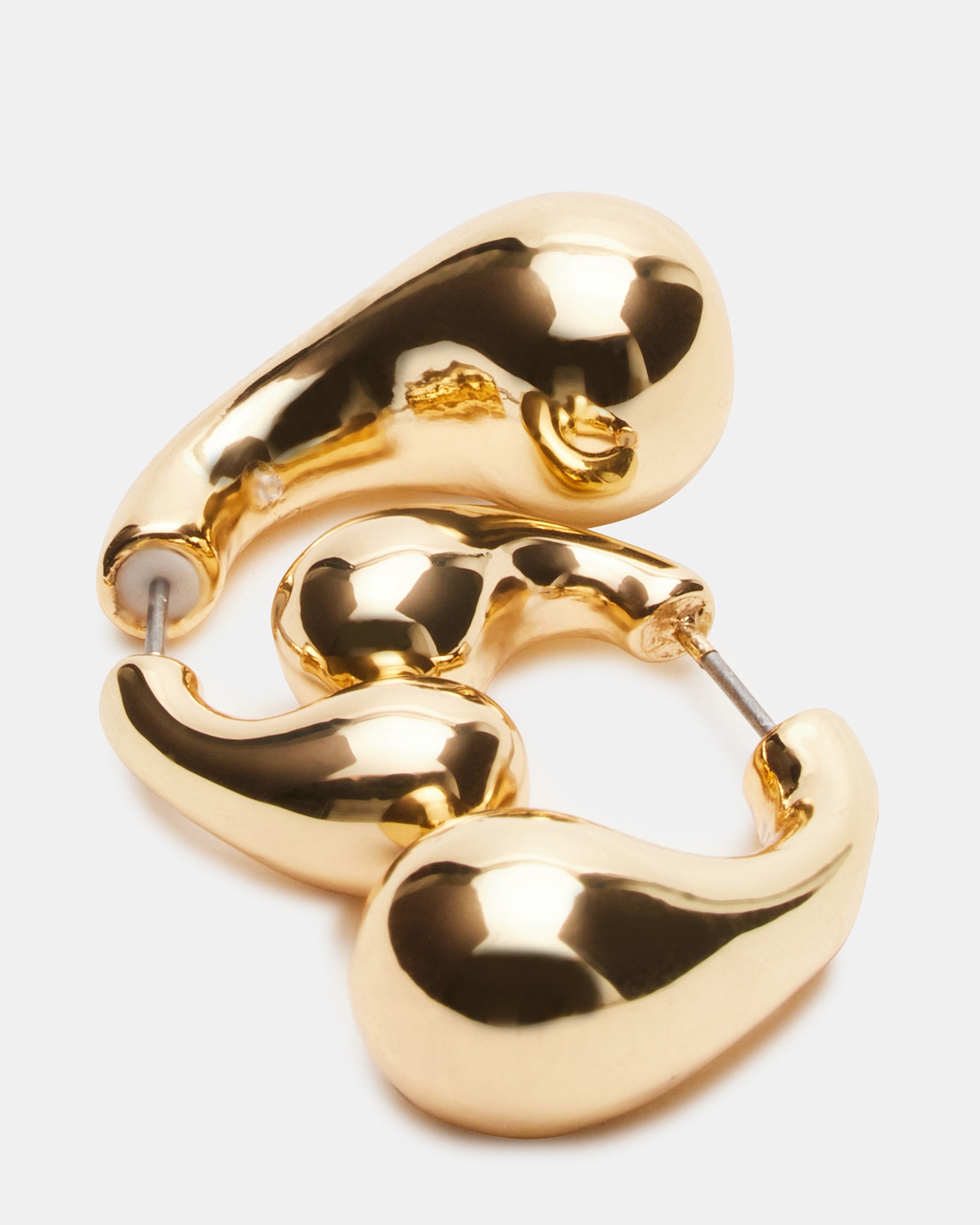 FRONT/BACK TEARDROP EARRINGS GOLD - Image 2