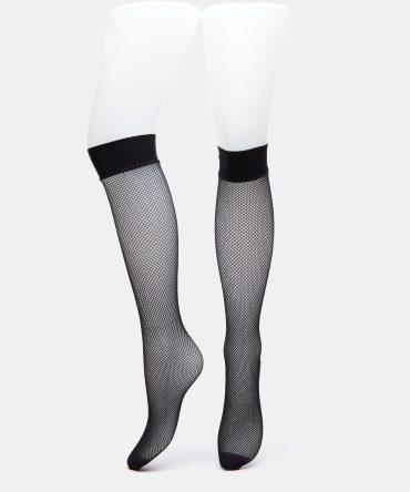 FISHNET KNEE HIGH SOCKS BLACK