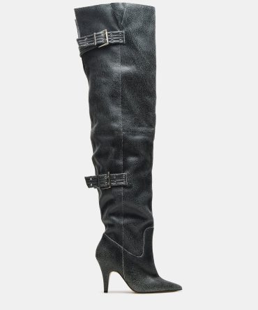 BADDIE BLACK DISTRESSED
