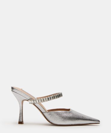 BRECKI SILVER LEATHER RHINESTONES - SM REBOOTED
