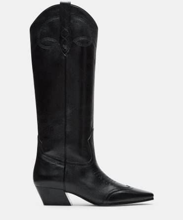 DOLLIE BLACK LEATHER