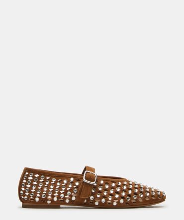 DREAMING CHESTNUT SUEDE RHINESTONES
