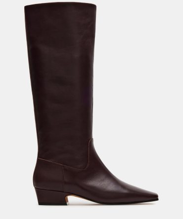 GWYNETH BROWN/RED LEATHER