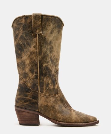 ALBANY BROWN DISTRESSED WIDE CALF