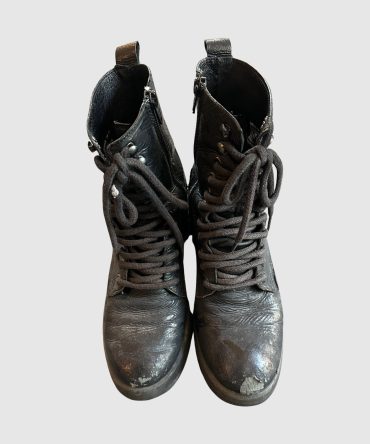 GENEVA BLACK COMBAT BOOTS - SM REBOOTED